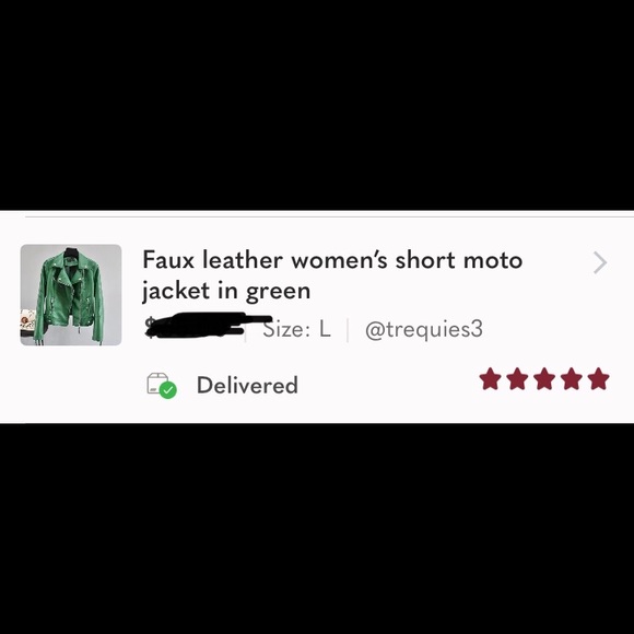 ☘️SALE☘️Vegan leather women’s short moto jacket - Picture 6 of 7